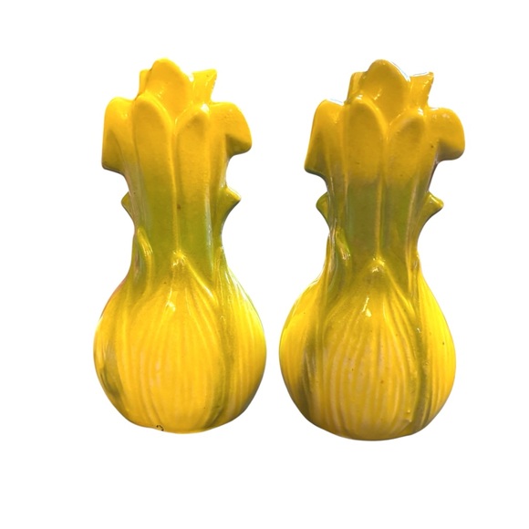 Vintage Kitschy Anthropormorphic Salt & Pepper Shakers Leek Celery Japan MCM 5” - Picture 7 of 12